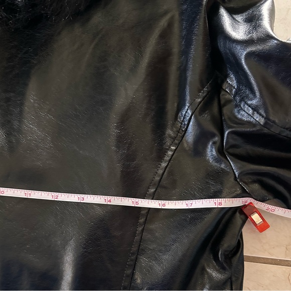 Dolls Kill Widow Your Darkest Hour Vegan Leather Coat Large - Picture 4 of 6